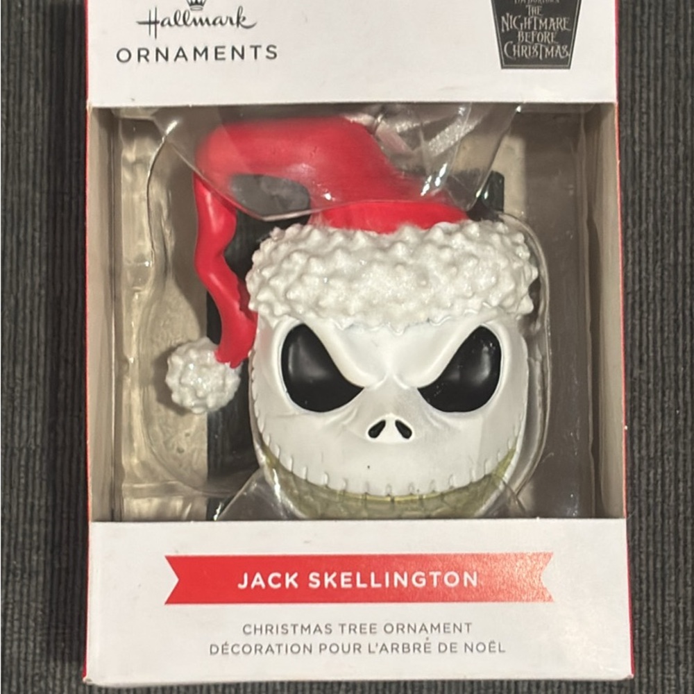 Hallmark Red and White Jack Skellington Ornament